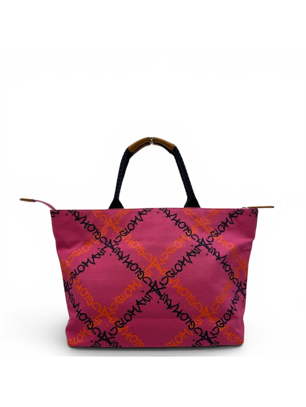 Vivienne Westwood Anglomania Pink Graffiti Canvas Tote Bag - Picture 2 of 9